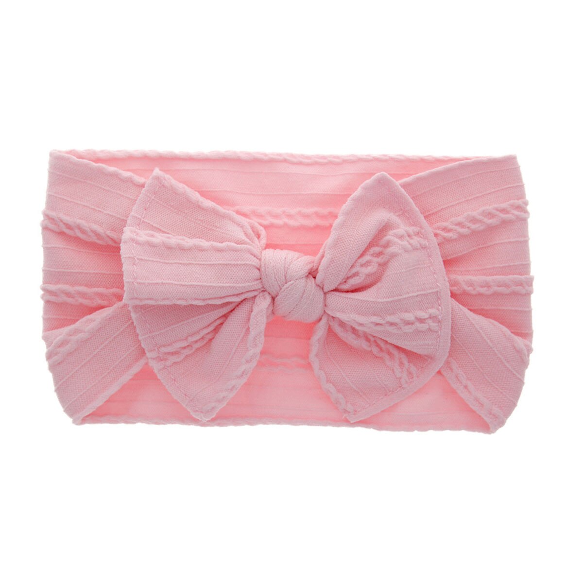 2019 Baby Accessories Kid Girl Baby Broad Headband Toddler Cotton Linen Fashion Bow Hemp Pattern Hair Band Solid Photo Props